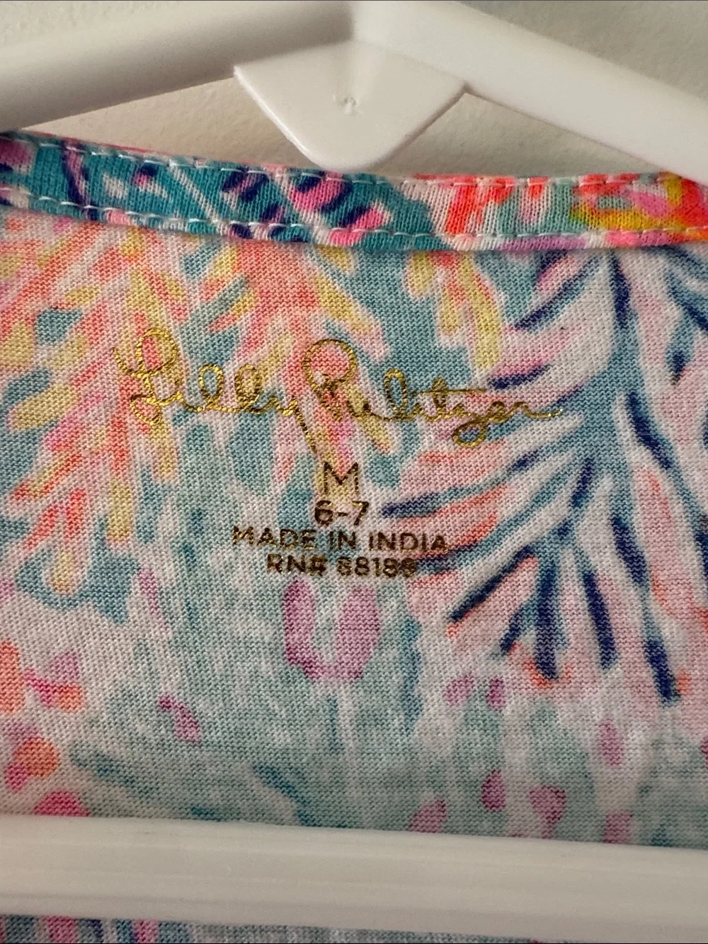 Lilly Pulitzer Bright Pink & Blue Floral Tiered Dress